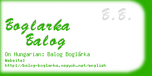 boglarka balog business card