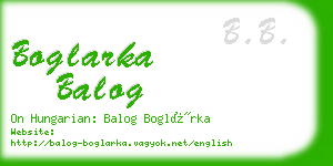 boglarka balog business card